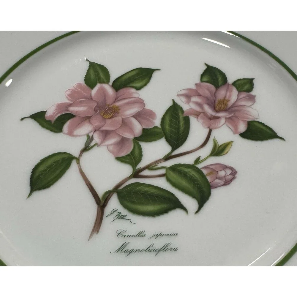 2 JWK Bavaria Western Germany Camellia Japonica Magnolia floral Plates